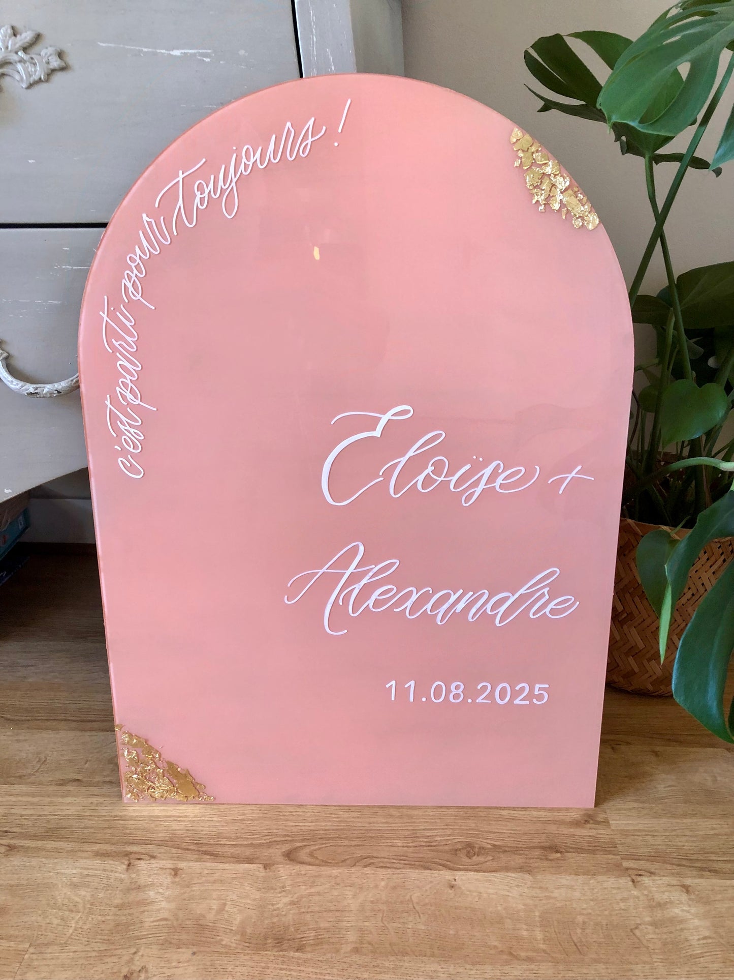Panneau de Mariage Arche (Transparent, +Options)