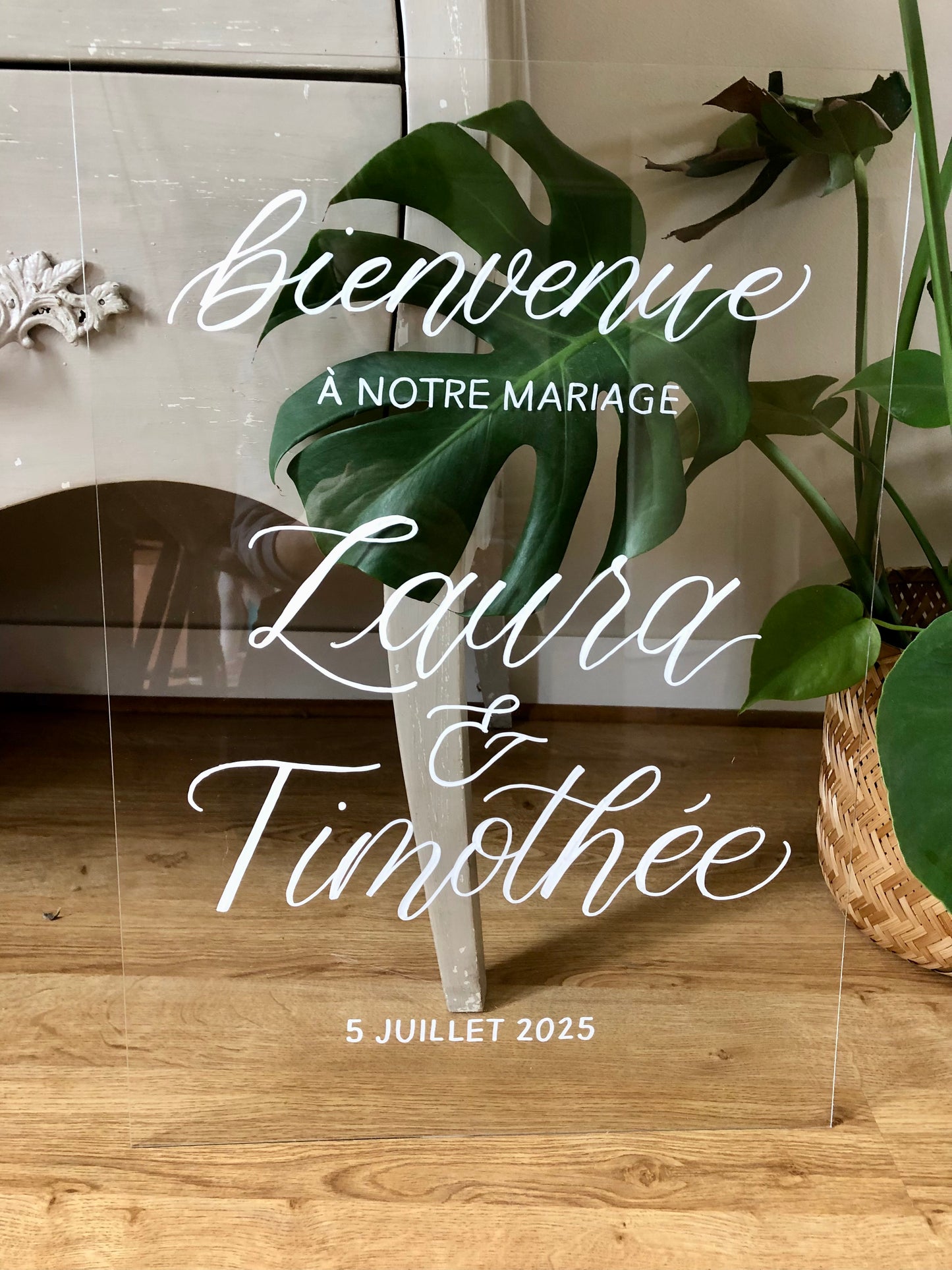 Panneau de Mariage (Transparent, +Options)