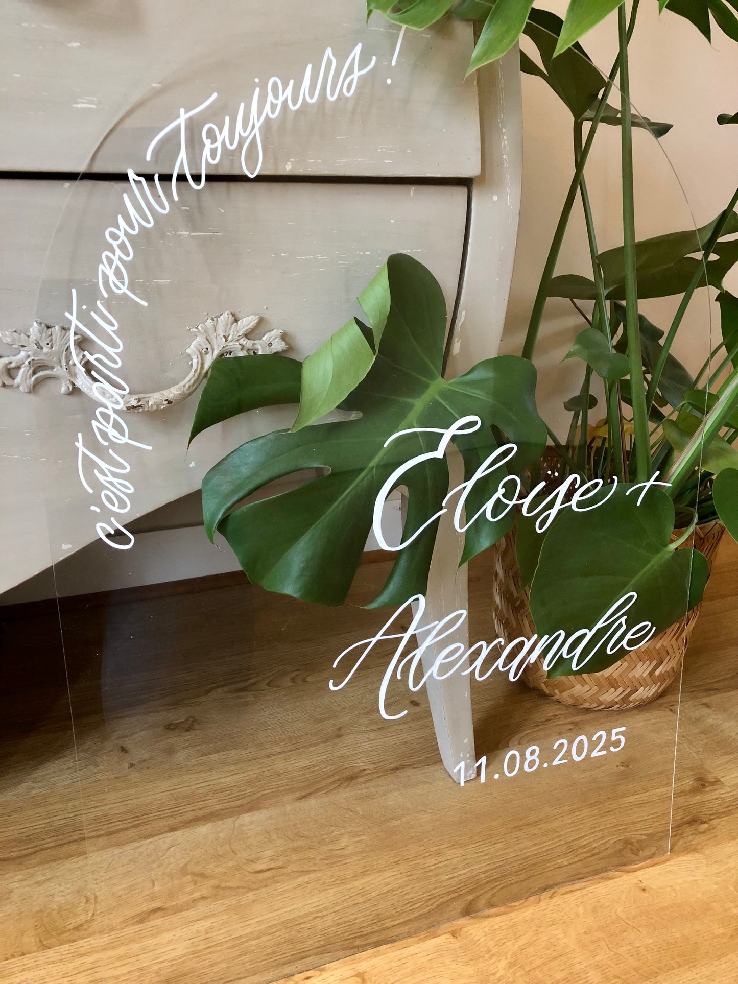Panneau de Mariage Arche (Transparent, +Options)