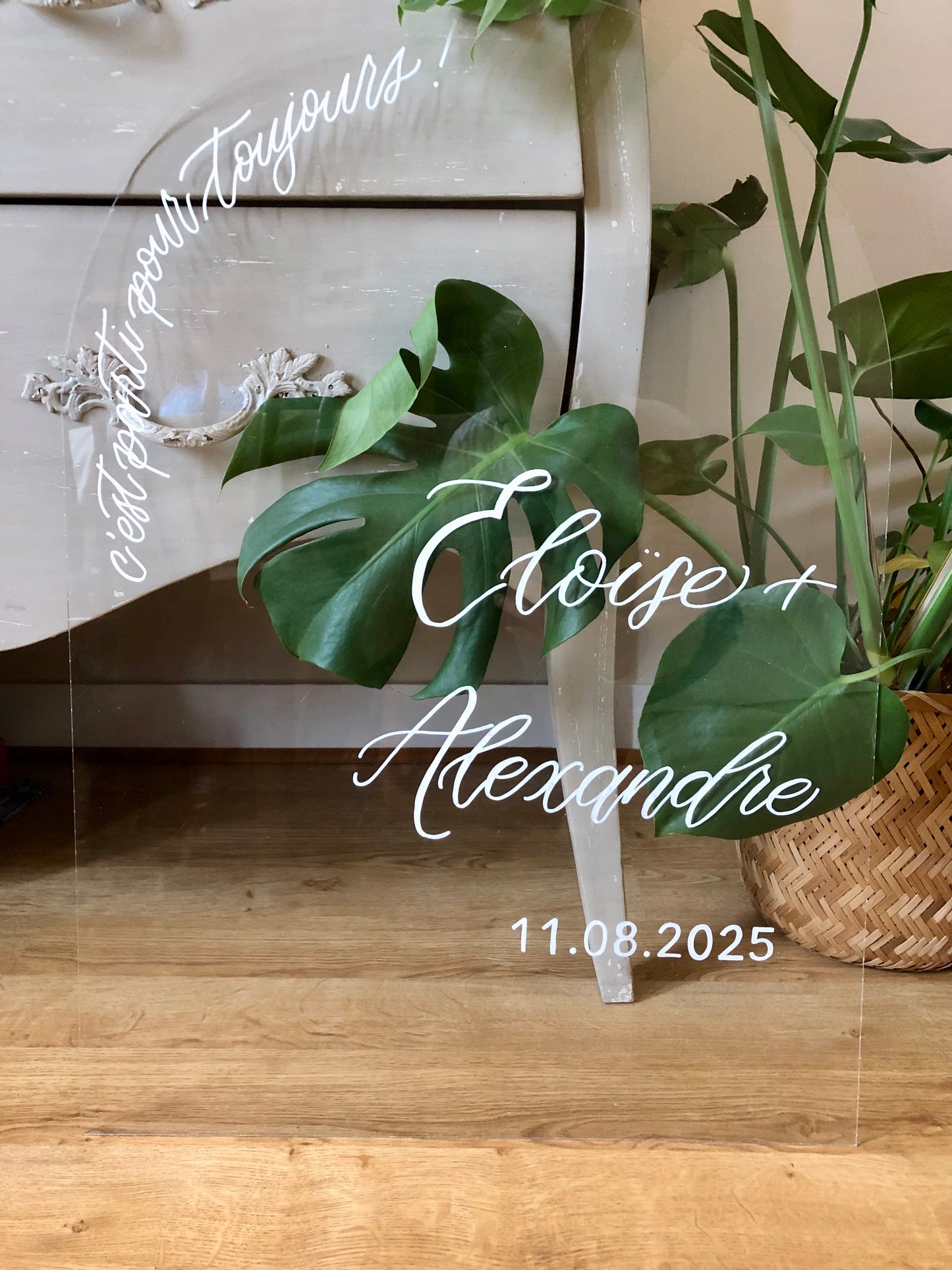 Panneau de Mariage Arche (Transparent, +Options)