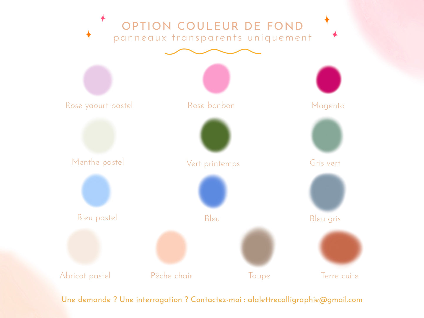 Panneau de Mariage (Transparent, +Options)