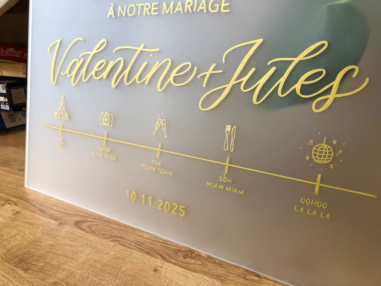 Panneau de Mariage (Transparent, +Options)