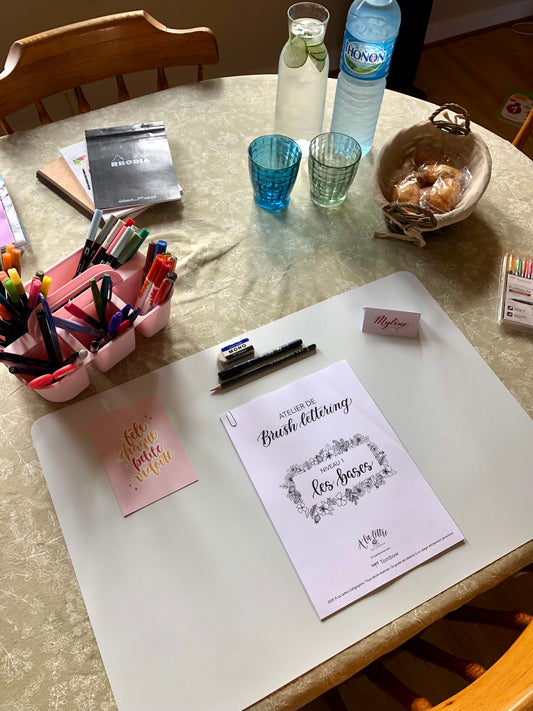 Cours de calligraphie en duo